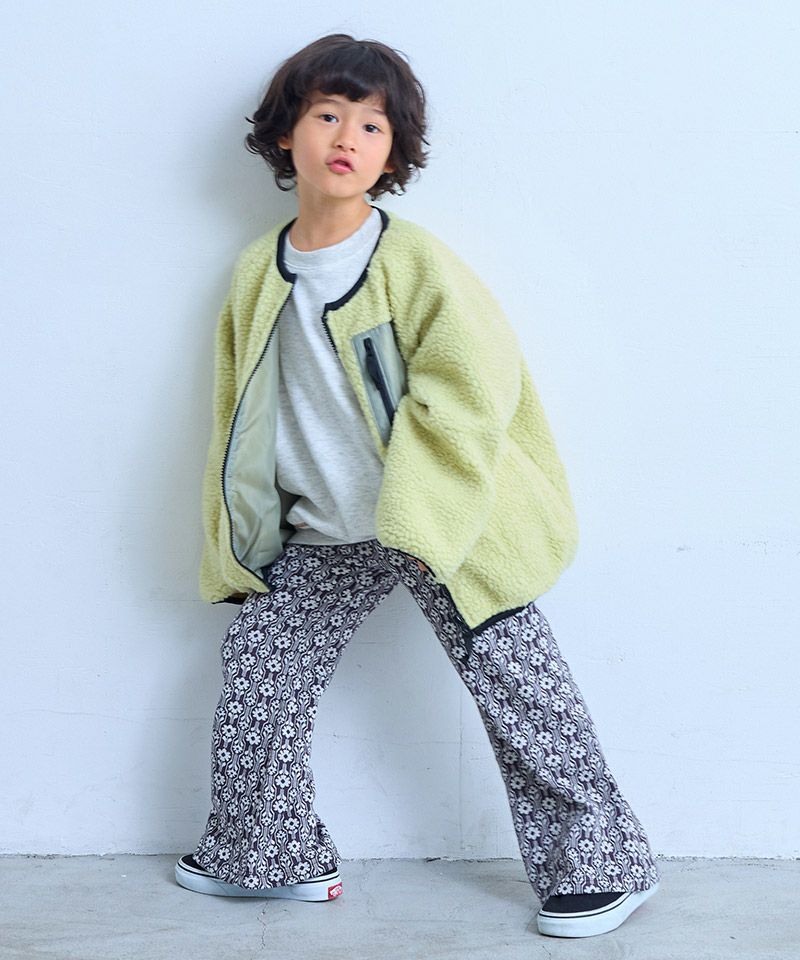 総柄ジャガードフレアパンツ ｜ ボトムス ｜ 子供服のセレクトショップ