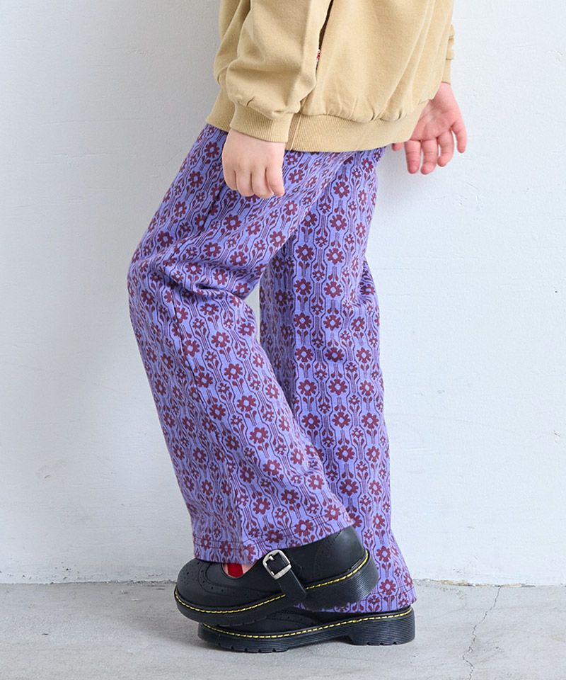 総柄ジャガードフレアパンツ ｜ ボトムス ｜ 子供服のセレクトショップ