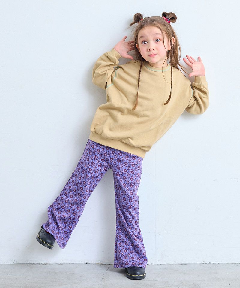 総柄ジャガードフレアパンツ ｜ ボトムス ｜ 子供服のセレクトショップ