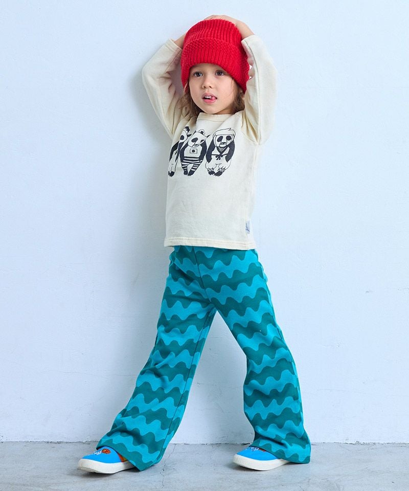 総柄ジャガードフレアパンツ ｜ ボトムス ｜ 子供服のセレクトショップ