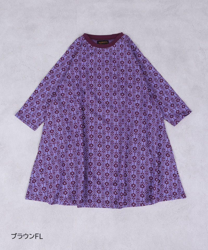 総柄ジャガードワンピース ｜ ワンピース ｜ 子供服のセレクトショップ