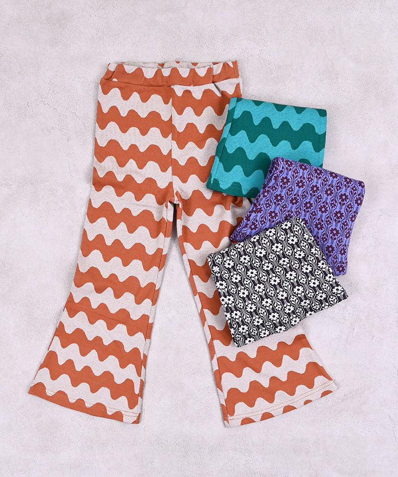 総柄ジャガードフレアパンツ／大人サイズ ｜ ボトムス ｜ 子供服の