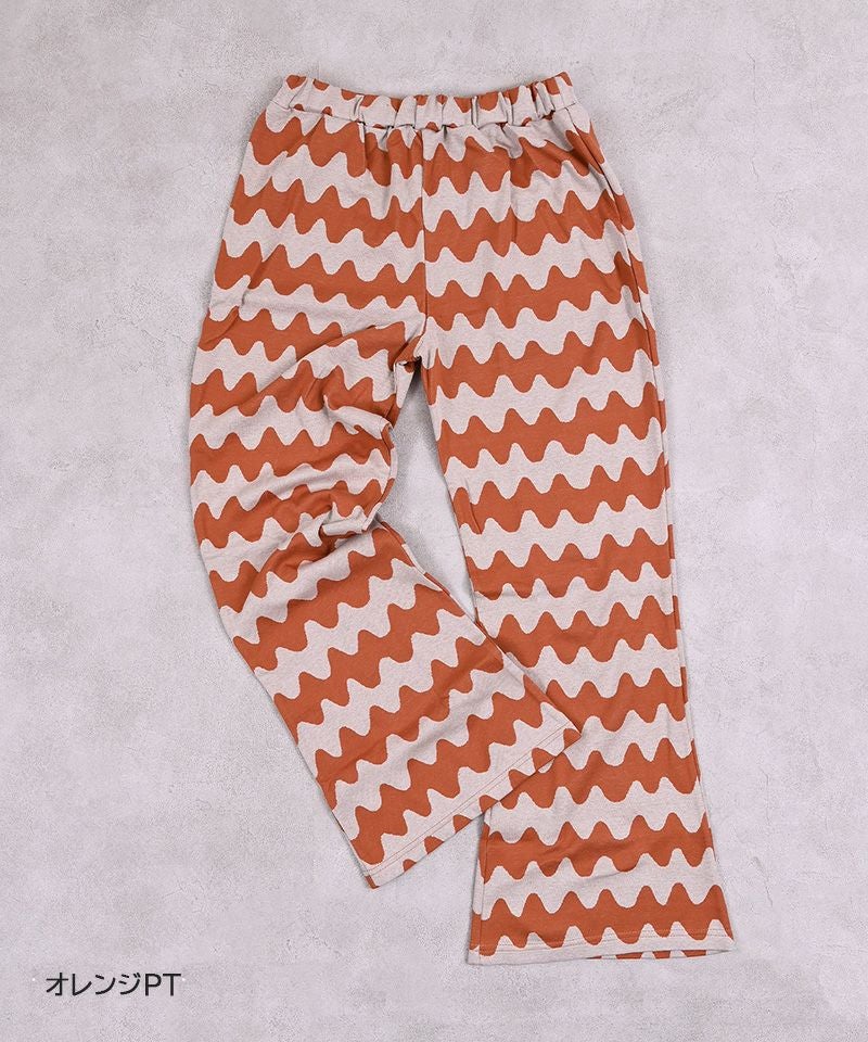 総柄ジャガードフレアパンツ／大人サイズ ｜ ボトムス ｜ 子供服の