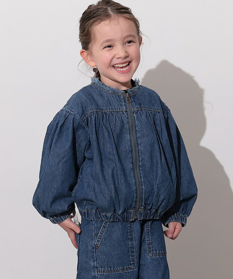 ノ－カラーフリルデニムJKT ｜ アウター・ジャケット ｜ 子供服の
