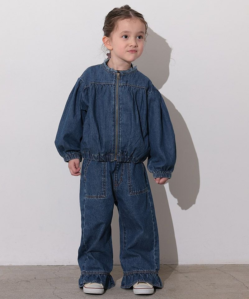 ノ－カラーフリルデニムJKT ｜ アウター・ジャケット ｜ 子供服の
