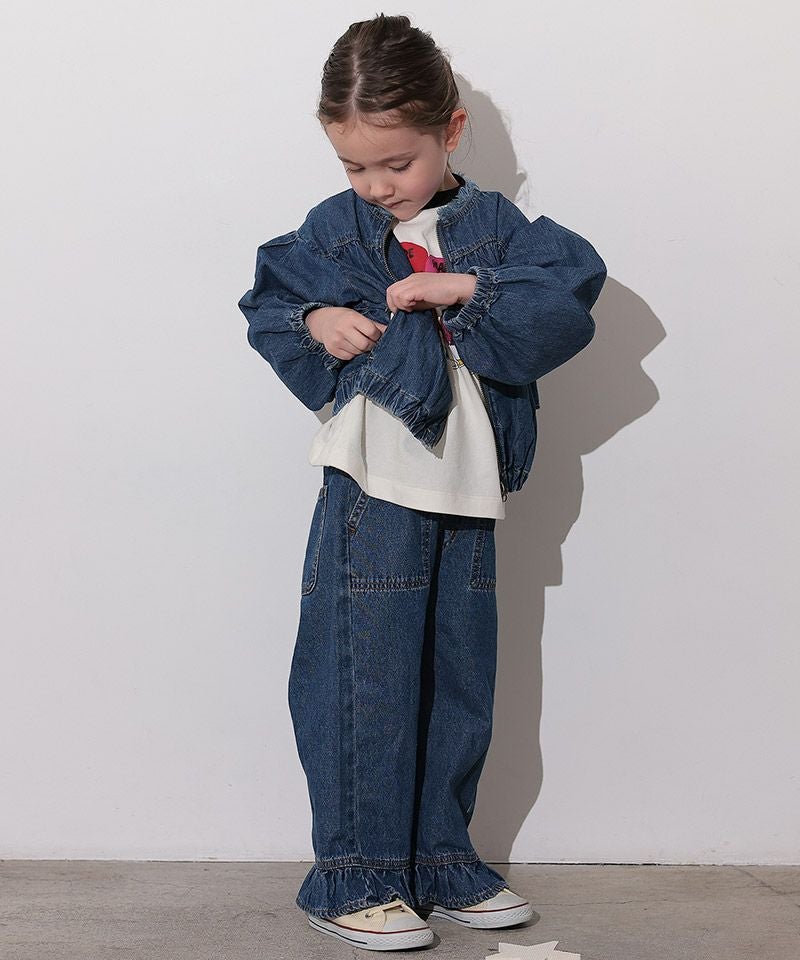 ノ－カラーフリルデニムJKT ｜ アウター・ジャケット ｜ 子供服の