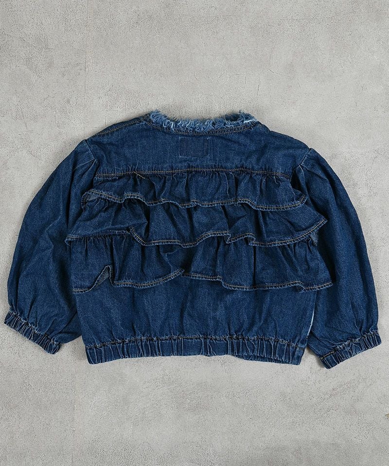 ノ－カラーフリルデニムJKT ｜ アウター・ジャケット ｜ 子供服の