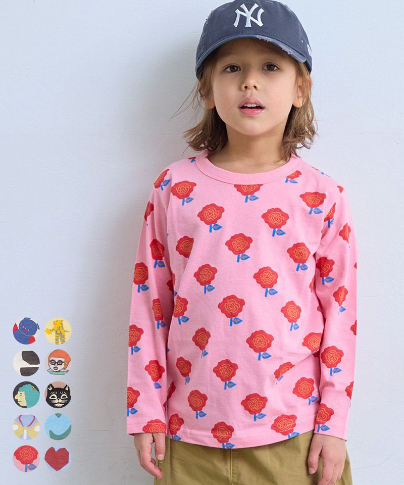 総柄長袖Tシャツ ｜ トップス ｜ 子供服のセレクトショップ MARKEY'S