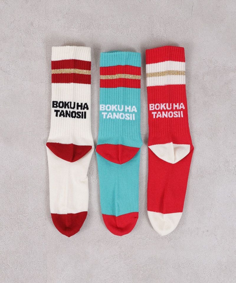別注】BOKUHATANOSII ラメラインソックスB (23-25cm) ｜ ファッション
