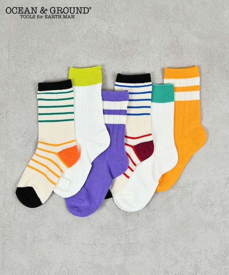 カラーデザインクルーソックス3PSET ｜ ファッション雑貨 ｜ 子供服の