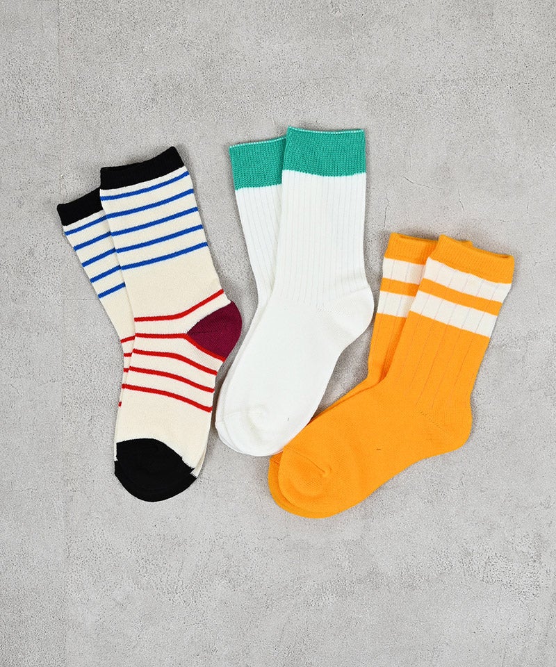カラーデザインクルーソックス3PSET ｜ ファッション雑貨 ｜ 子供服の