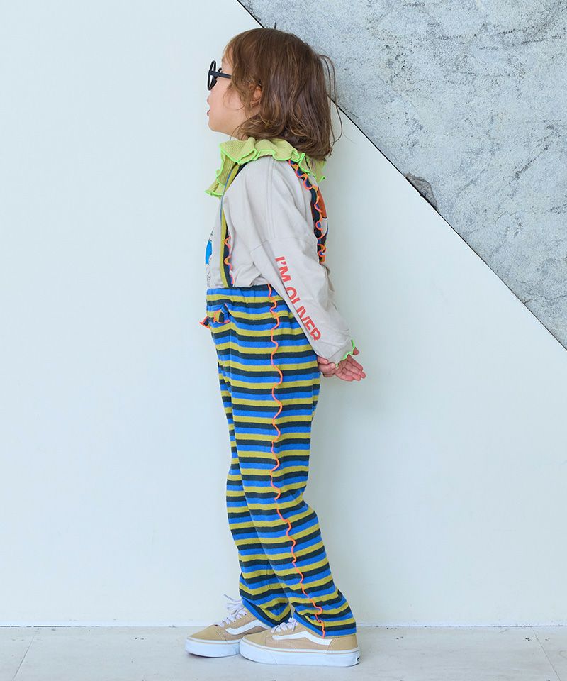 パイルボーダーメロー2wayサロペット ｜ ボトムス ｜ 子供服のセレクト