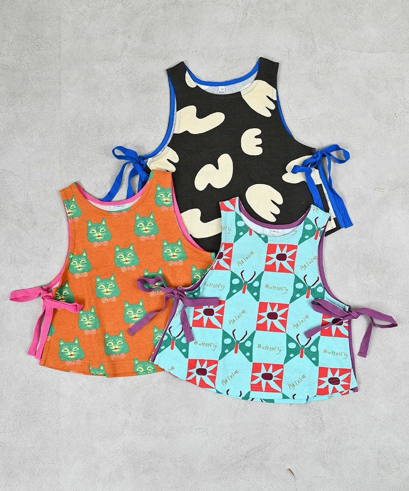 総柄ミニ裏毛エプロンベスト ｜ トップス ｜ 子供服のセレクトショップ
