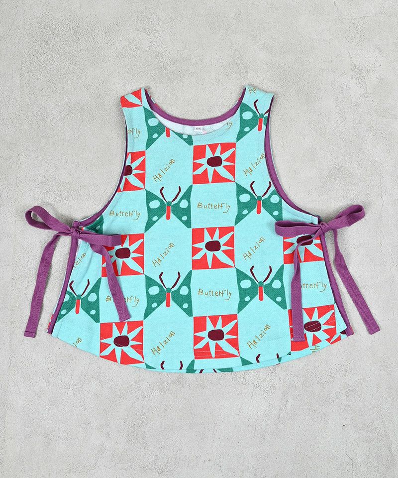 総柄ミニ裏毛エプロンベスト ｜ トップス ｜ 子供服のセレクトショップ
