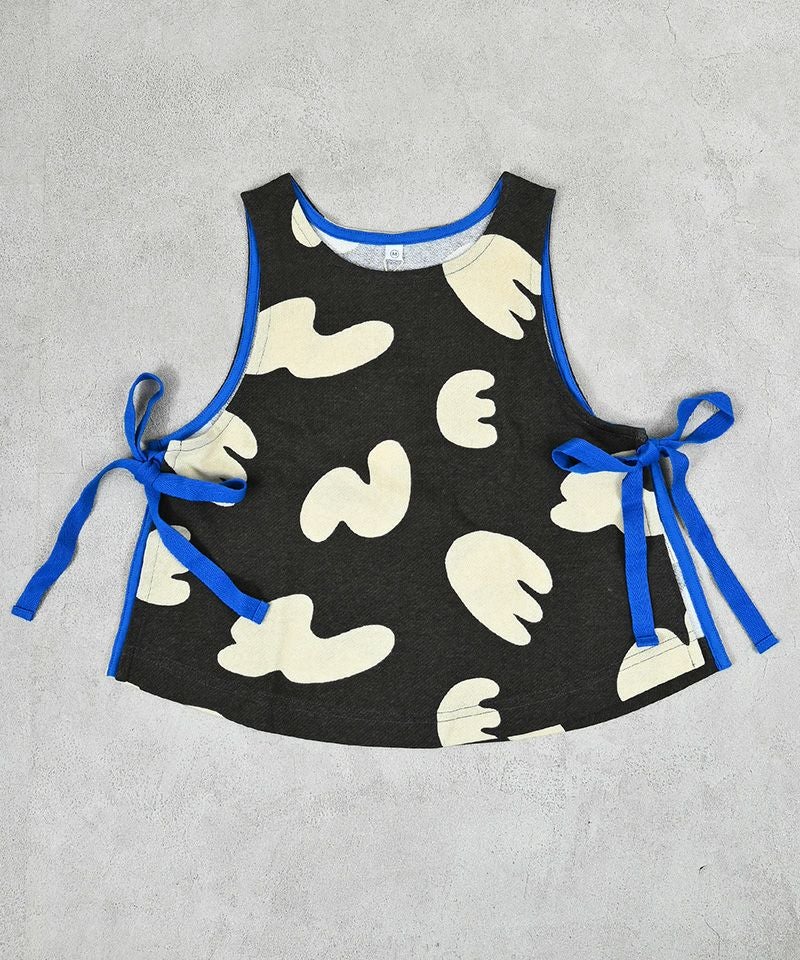 刺し子のエプロンベスト♪ TIME SALE】総柄ミニ裏毛エプロンベスト ｜ トップス ｜ 子供服の
