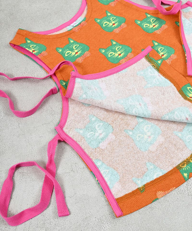 総柄ミニ裏毛エプロンベスト ｜ トップス ｜ 子供服のセレクトショップ