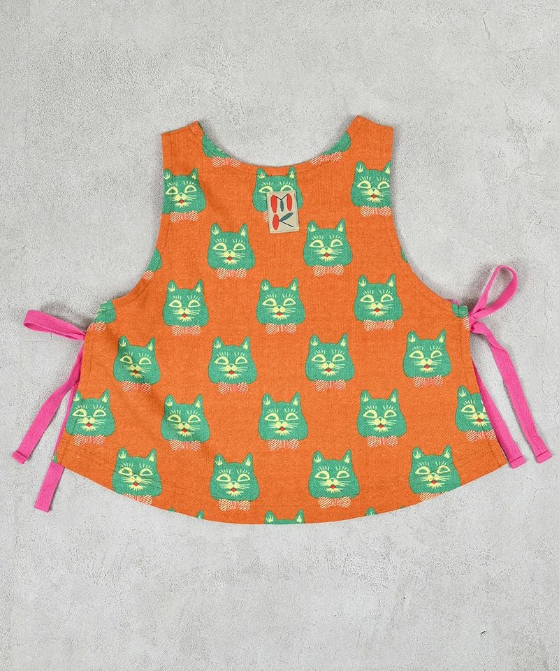 総柄ミニ裏毛エプロンベスト ｜ トップス ｜ 子供服のセレクトショップ