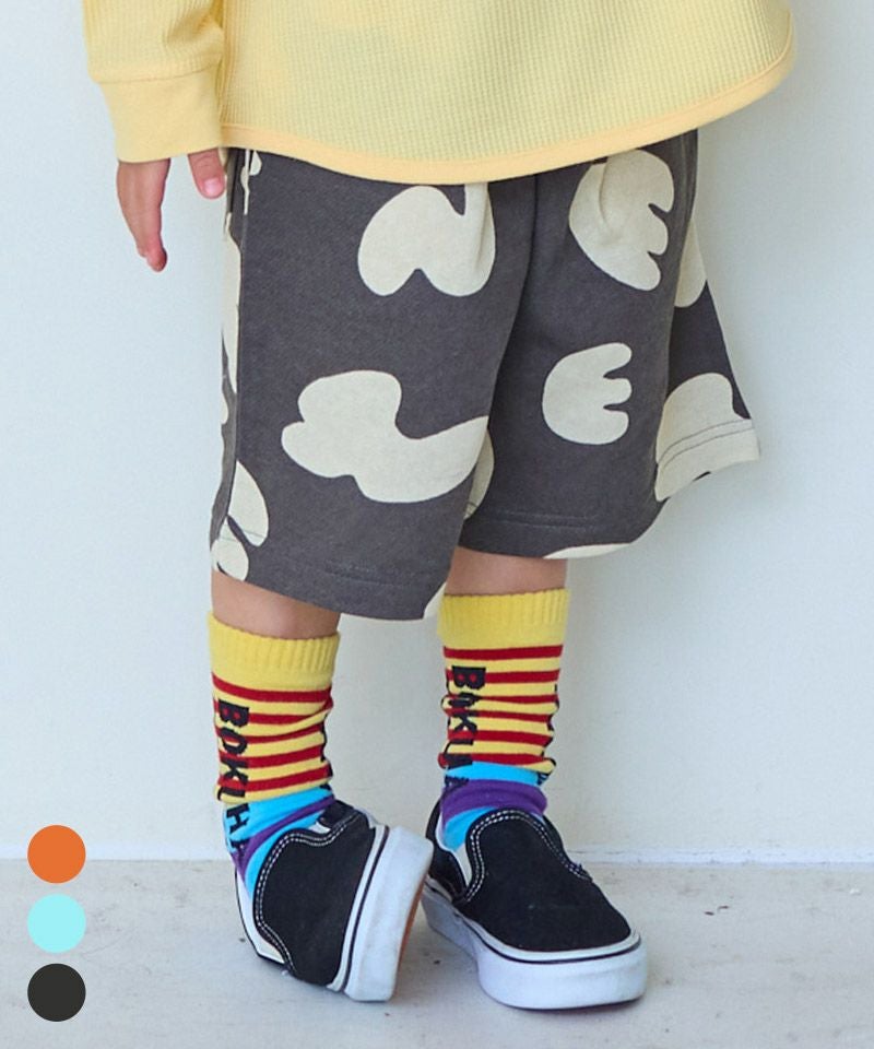 総柄ミニ裏毛ワイドタックハーフパンツ ｜ ボトムス ｜ 子供服の