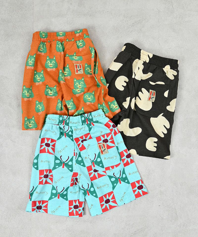 総柄ミニ裏毛ワイドタックハーフパンツ ｜ ボトムス ｜ 子供服の