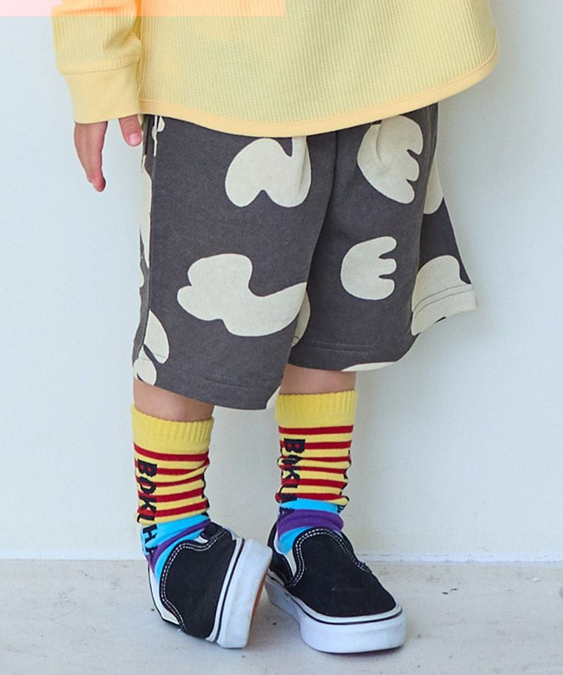 総柄ミニ裏毛ワイドタックハーフパンツ ｜ ボトムス ｜ 子供服の