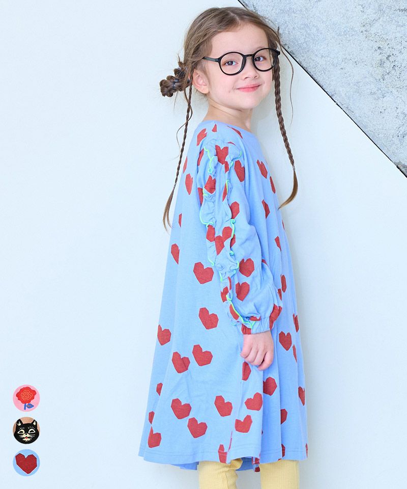 バーバリー　ワンピース　4Y 4歳　110 半袖 総柄フリルスリーブワンピース ｜ ワンピース ｜ 子供服のセレクト