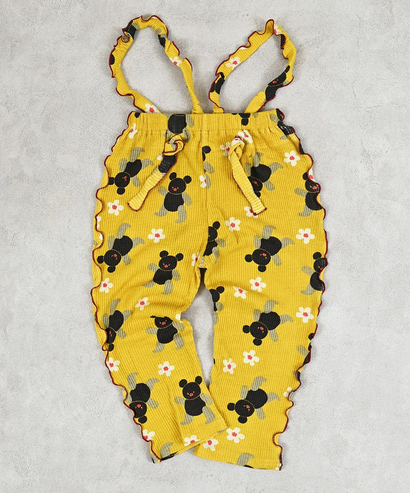 ペネロペヨハンソン サロペット　花柄　イエロー ソウガラワッフル2wayサロペット ｜ ボトムス ｜ 子供服のセレクト