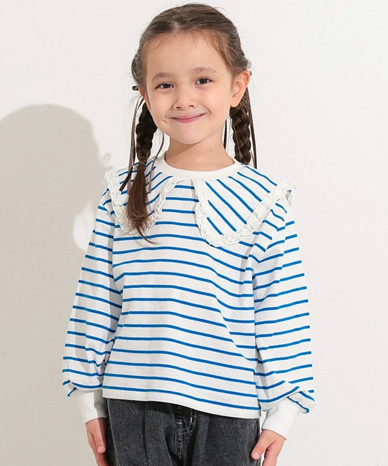 セーラーカラーボーダーロンT ｜ トップス ｜ 子供服のセレクト