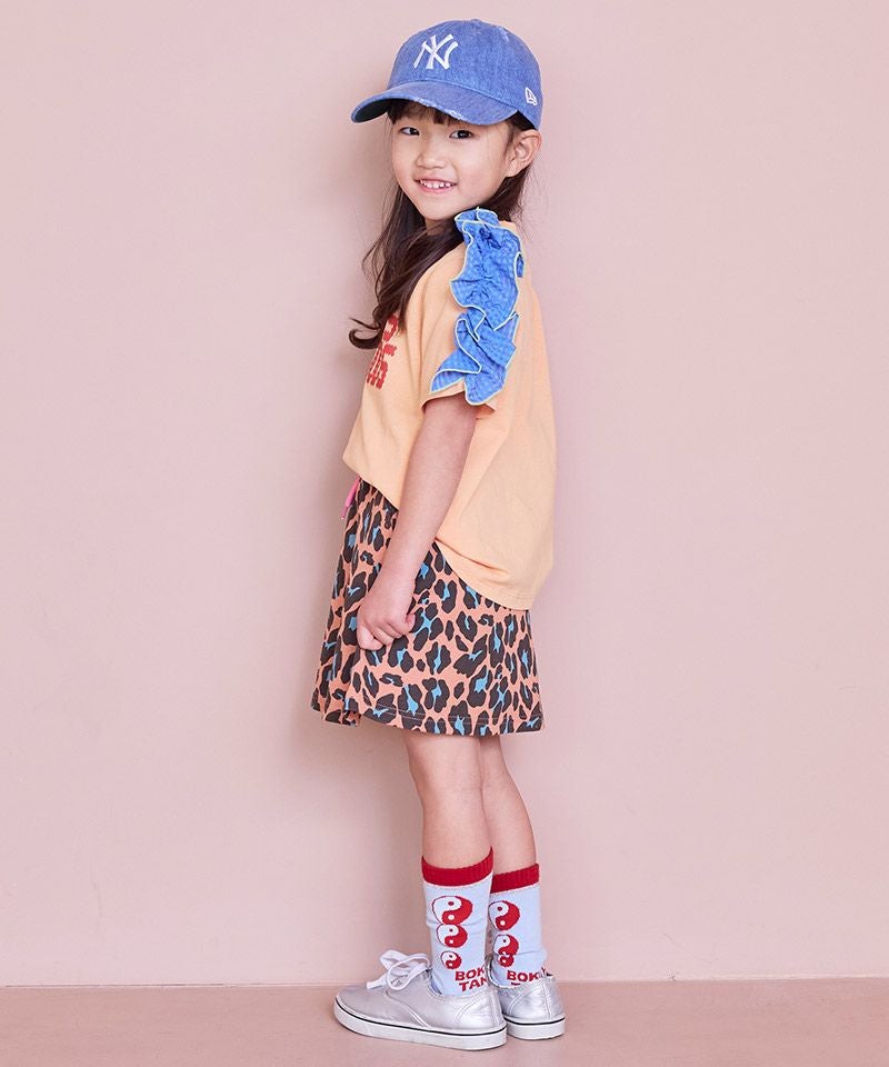 総柄刺繍ストレッチスカート00 総柄ストレッチミニスカート ｜ ボトムス ｜ 子供服のセレクトショップ
