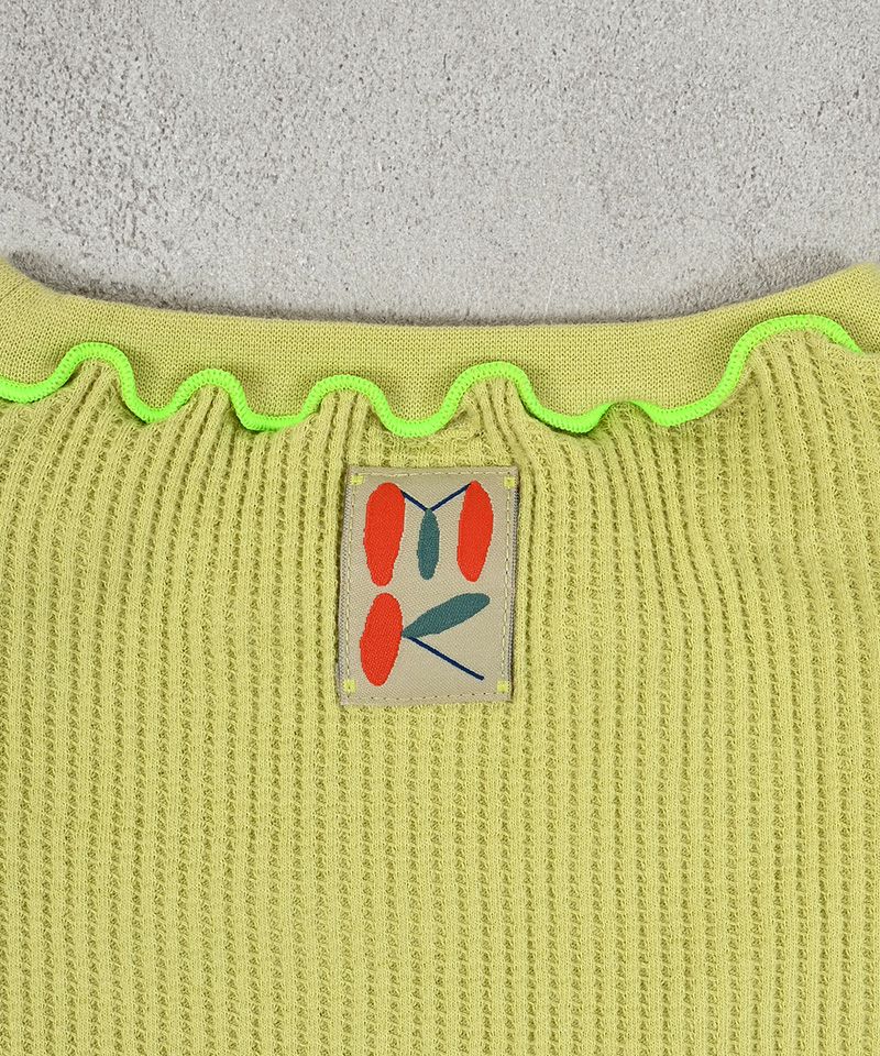 スモッキングスリーブワッフルカットソー ｜ トップス ｜ 子供服の