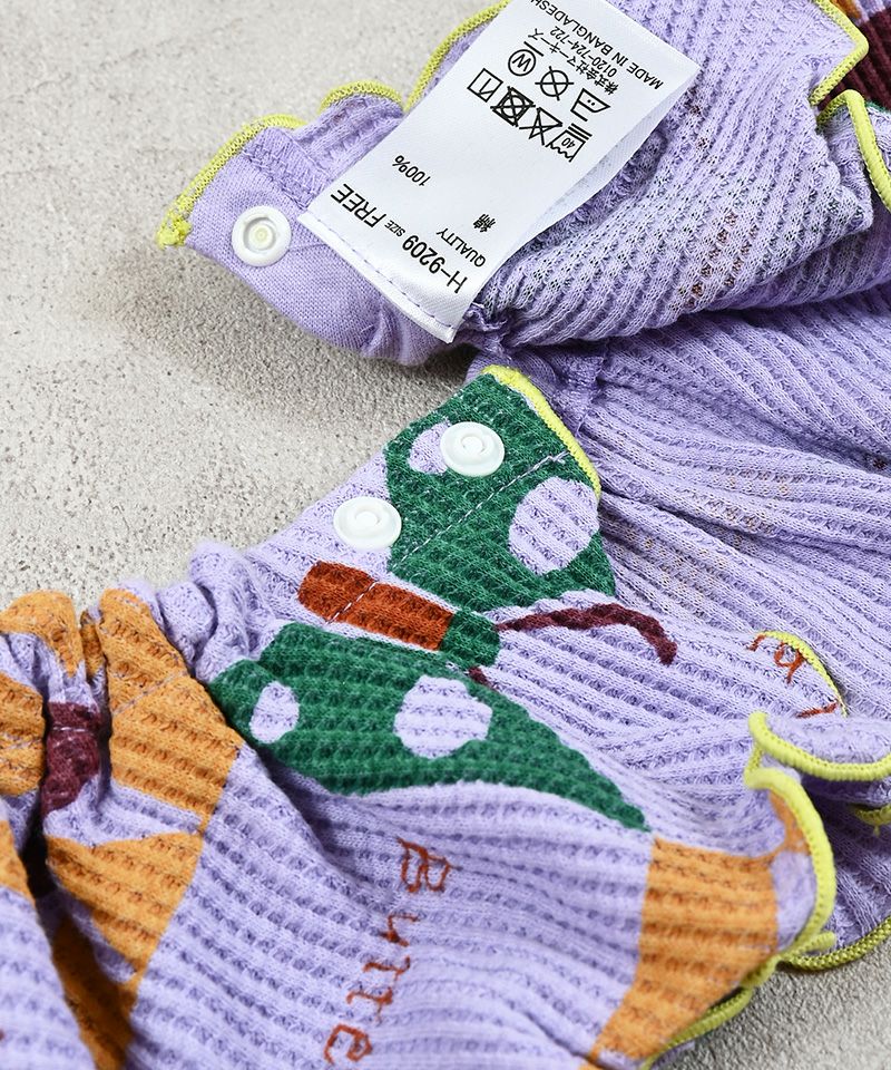 総柄ワッフルフリルスタイ ｜ ベビーウェア・雑貨 ｜ 子供服のセレクト