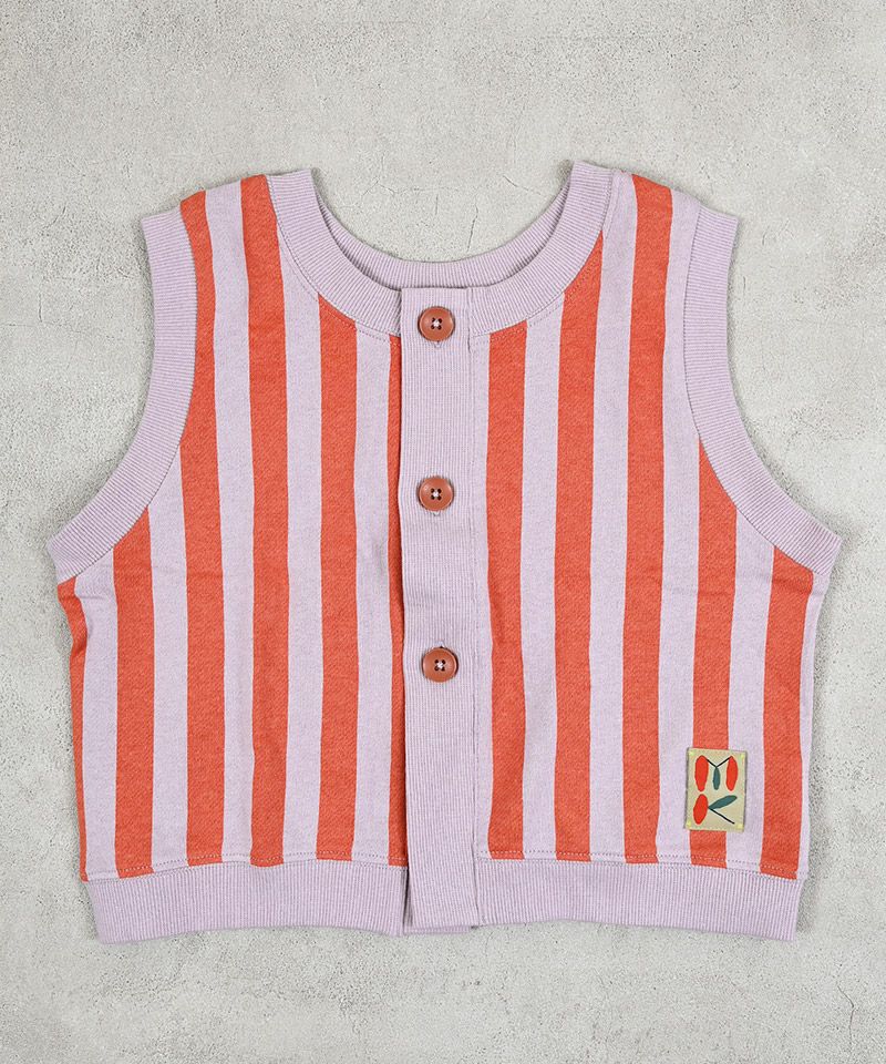 ミニ裏毛ストライプベスト ｜ トップス ｜ 子供服のセレクトショップ