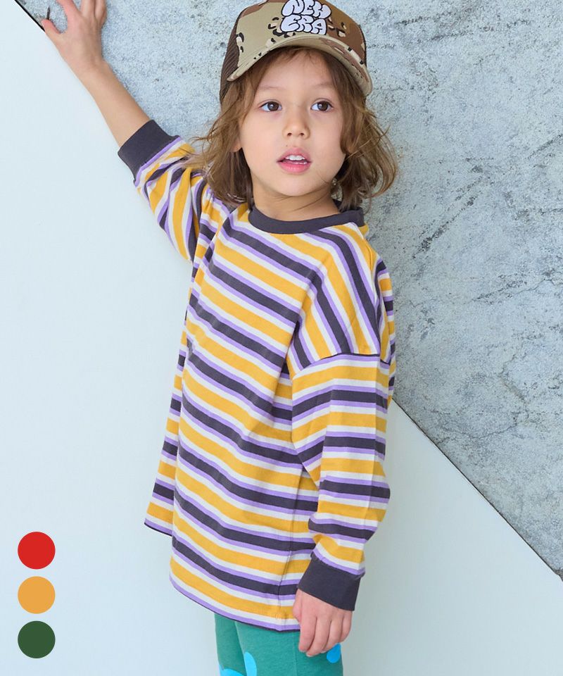 サキソメマルチボーダーロンT ｜ トップス ｜ 子供服のセレクト