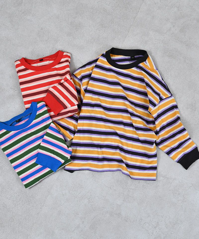 サキソメマルチボーダーロンT ｜ トップス ｜ 子供服のセレクト