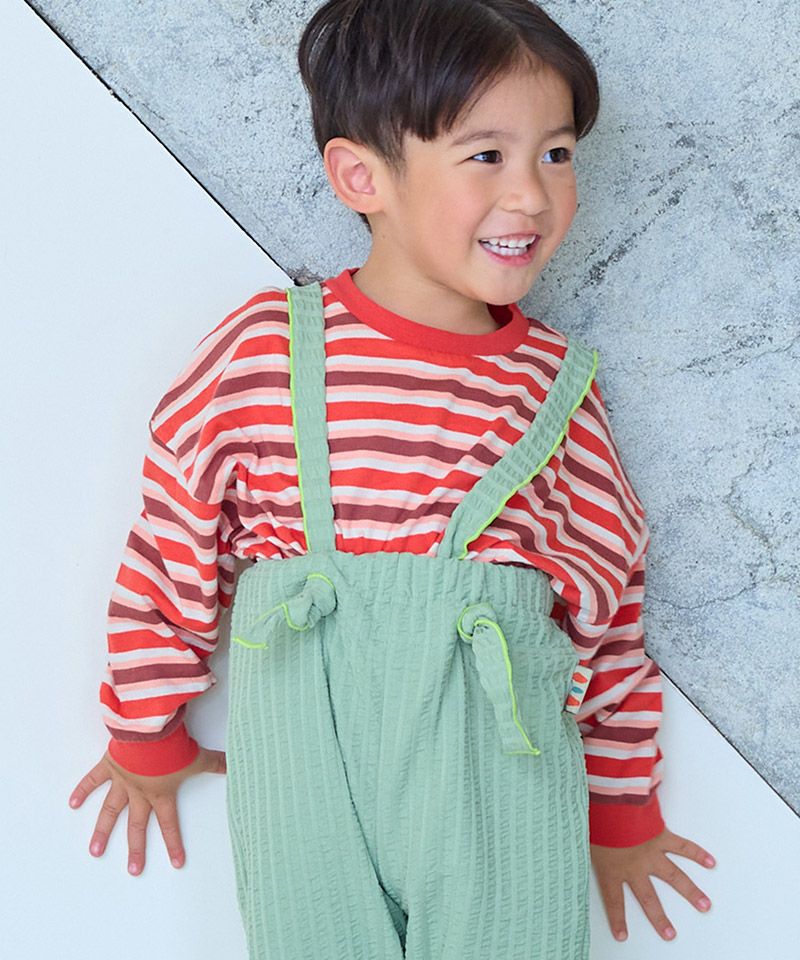 TIME SALE】サキソメマルチボーダーロンT ｜ トップス ｜ 子供服の