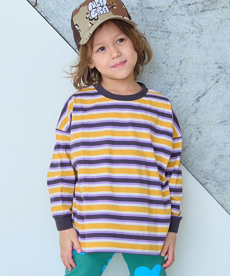サキソメマルチボーダーロンT ｜ トップス ｜ 子供服のセレクト