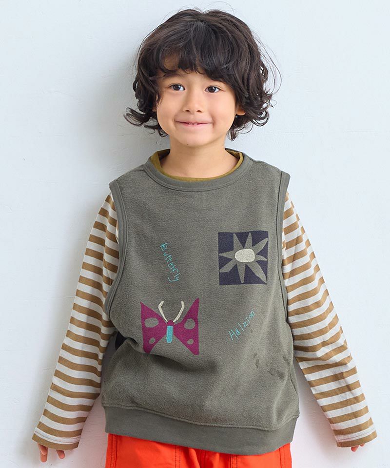 サキソメボーダーカットソー ｜ トップス ｜ 子供服のセレクトショップ