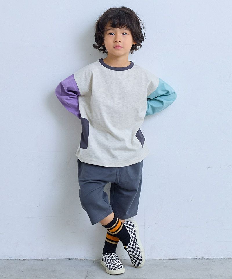 COTTON from U.S.A】サイドポケットロンT ｜ トップス ｜ 子供服の