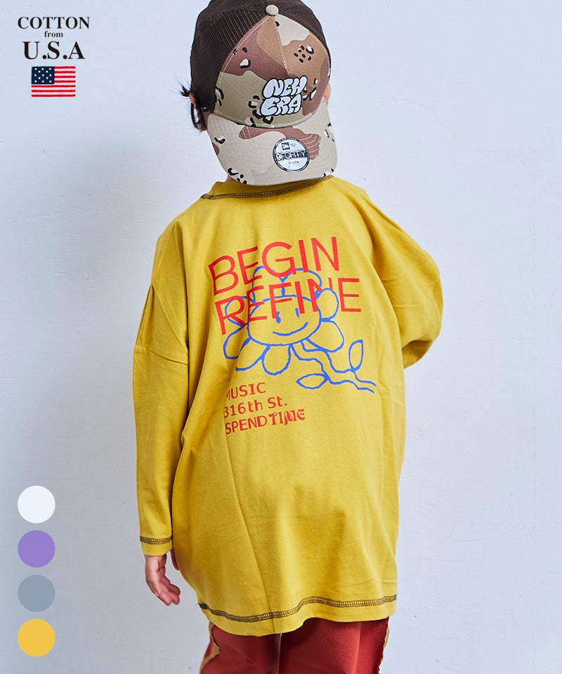 COTTON from U.S.A】前後プリントビックロンT ｜ トップス ｜ 子供服の