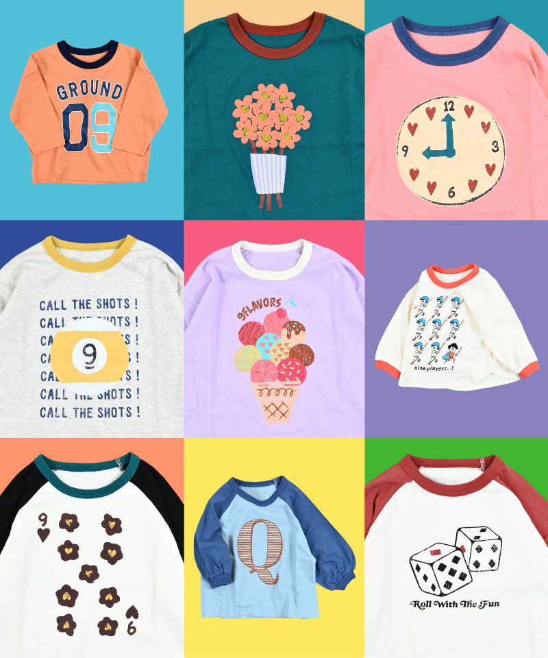 9Colors ロンTee / 一部店舗限定 ｜ トップス ｜ 子供服のセレクト