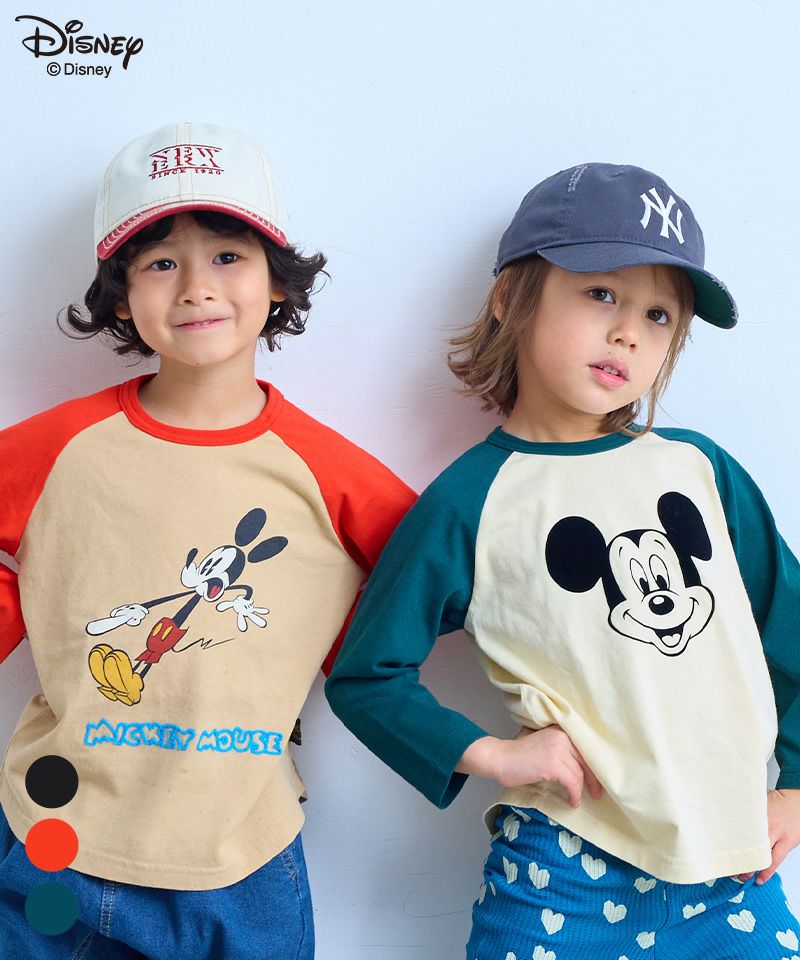 別注】ミッキーマウスラグランロンT ｜ トップス ｜ 子供服のセレクト