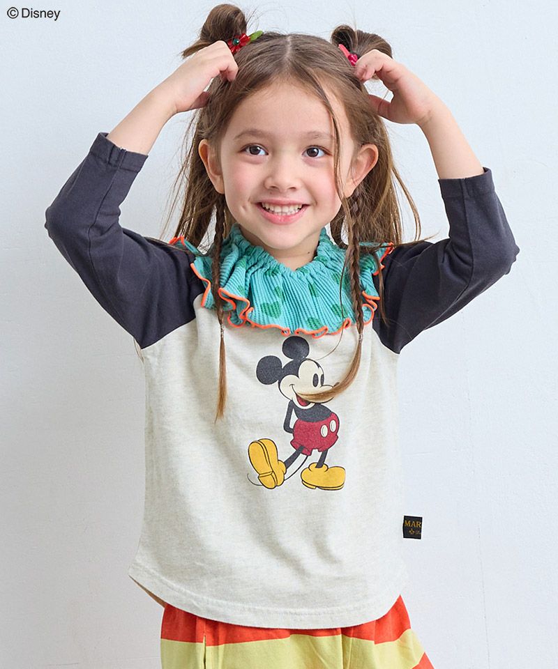 別注】ミッキーマウスラグランロンT ｜ トップス ｜ 子供服のセレクト