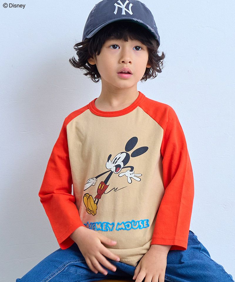 別注】ミッキーマウスラグランロンT ｜ トップス ｜ 子供服のセレクト