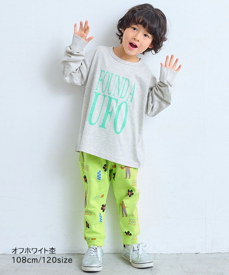 COTTON from U.S.A】リブ付きプリントロンT ｜ トップス ｜ 子供服の