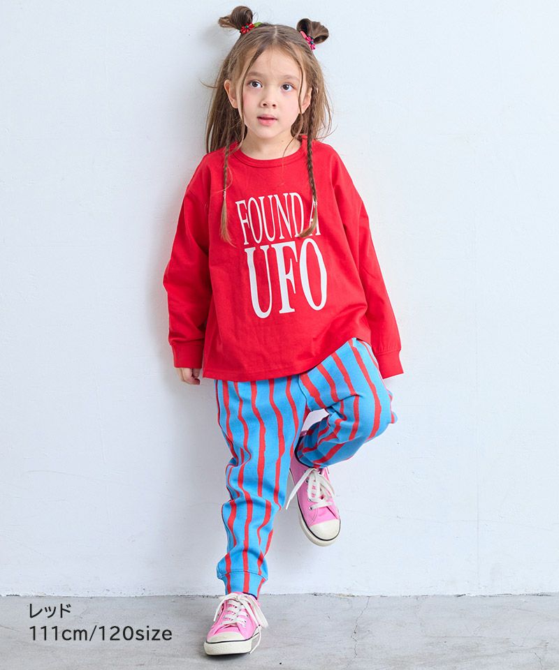 TIME SALE】【COTTON from U.S.A】リブ付きプリントロンT ｜ トップス