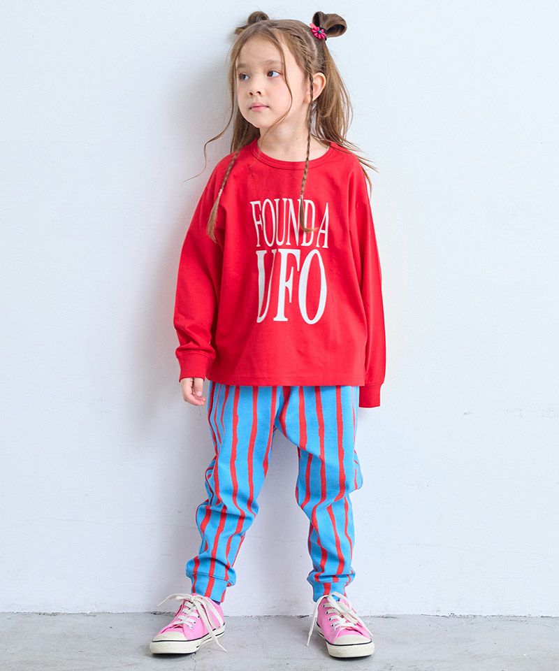 COTTON from U.S.A】リブ付きプリントロンT ｜ トップス ｜ 子供服の