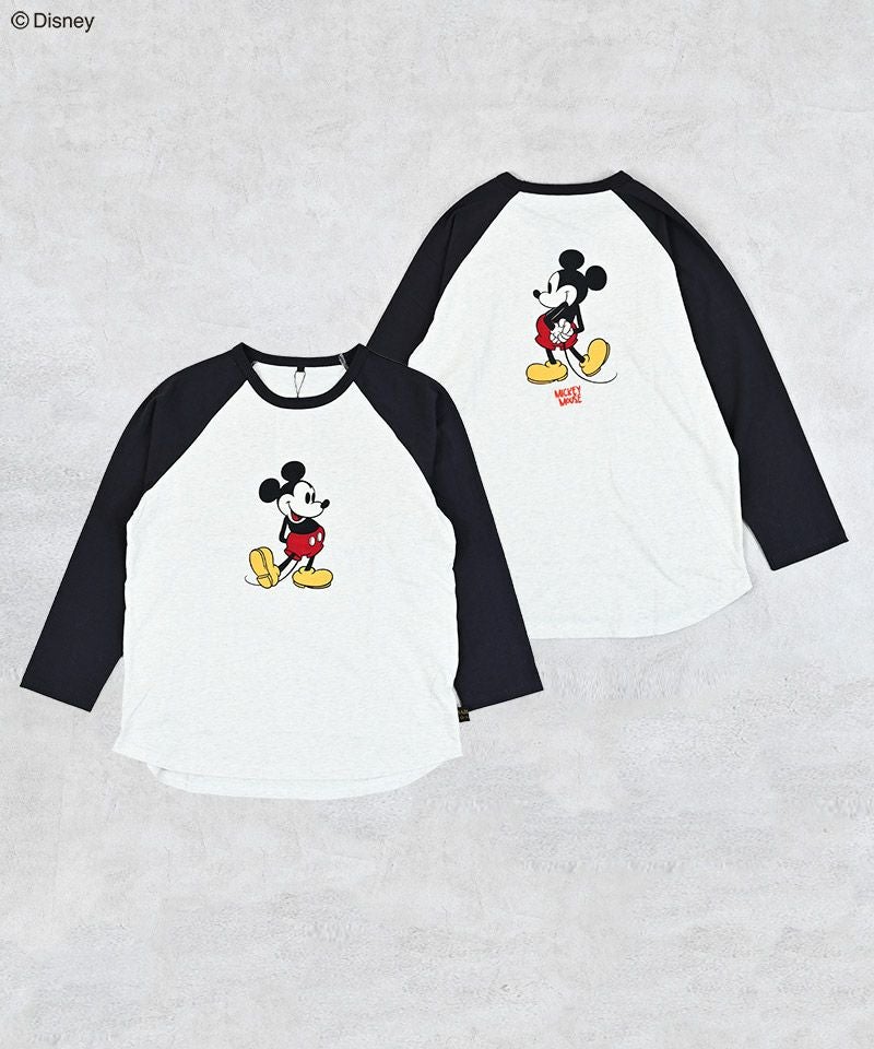 TIME SALE】【別注】ミッキーマウスラグランロンT / 大人サイズ