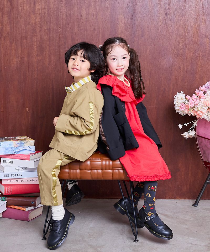 袖ラインノーカラージャケット ｜ アウター・ジャケット ｜ 子供服の