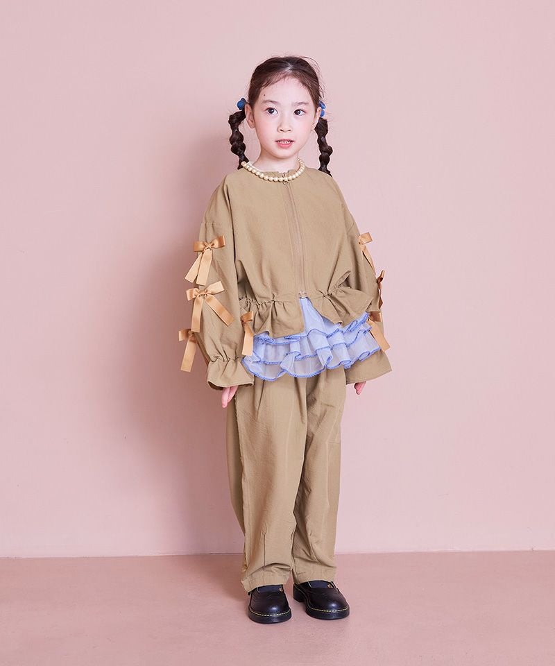 リボンいっぱいペプラムブルゾン ｜ アウター・ジャケット ｜ 子供服の