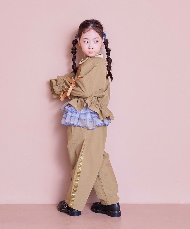 リボンいっぱいペプラムブルゾン ｜ アウター・ジャケット ｜ 子供服の
