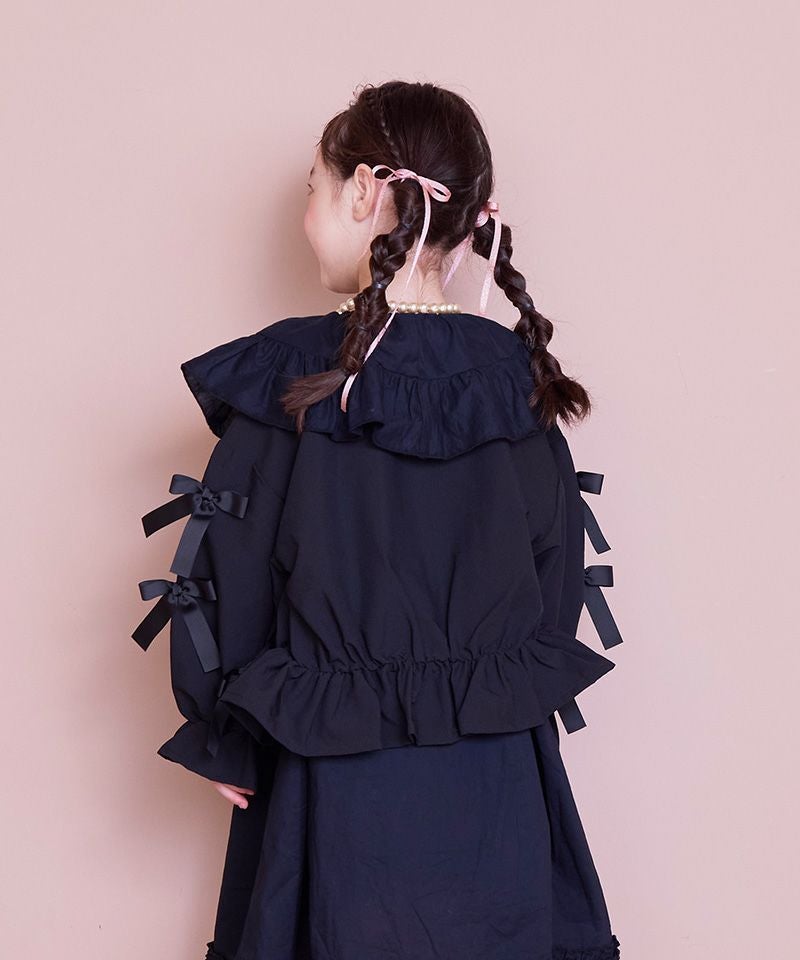 リボンいっぱいペプラムブルゾン ｜ アウター・ジャケット ｜ 子供服の